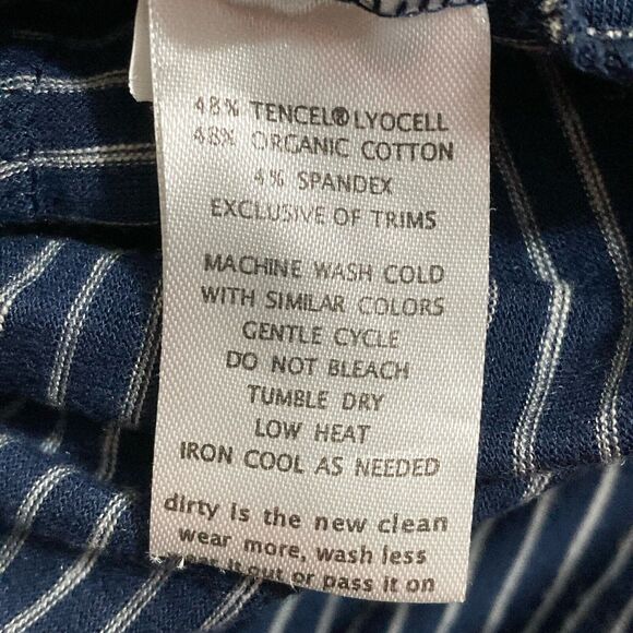 Toad & Co Moxie Skirt Womens Small Navy/White Striped Cotton Stretch Nautical - Picture 9 of 10